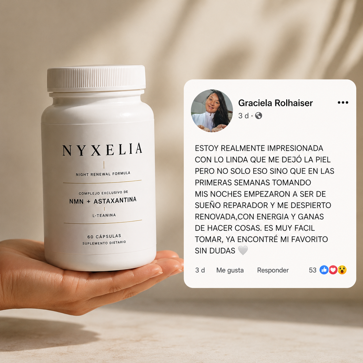 NYXELIA® – Recuperá tu energía y volvé a sentirte bien.