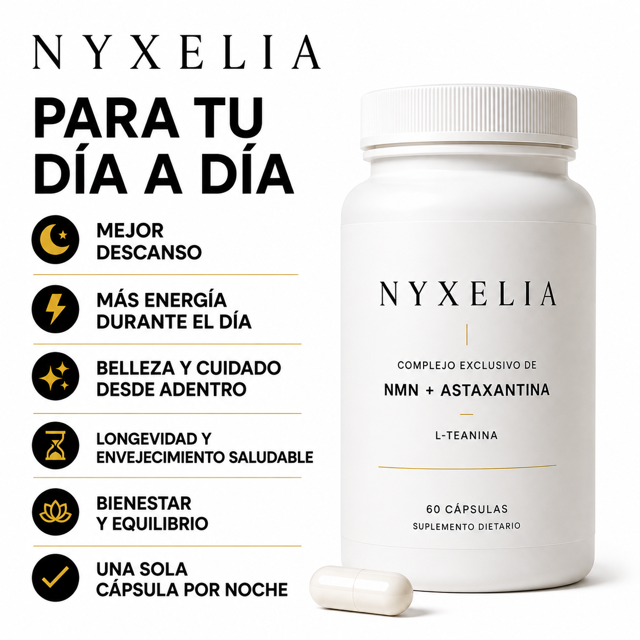 NYXELIA® – Recuperá tu energía y volvé a sentirte bien.